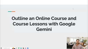Video thumbnail: Outline an Online Course and Course Lessons