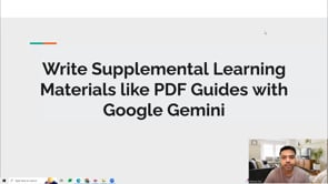 Video thumbnail: Write Supplemental Learning Materials like PDF Guides