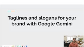 Video thumbnail: Taglines and slogans for your brand with Google Gemini