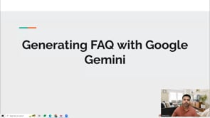 Video thumbnail: Generating FAQ with Google Gemini