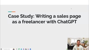 Video thumbnail: Writing a sales page as a freelancer with ChatGPT