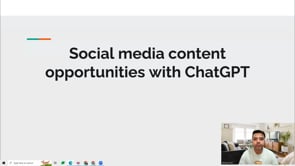 Video thumbnail: Social media content opportunities with ChatGPT