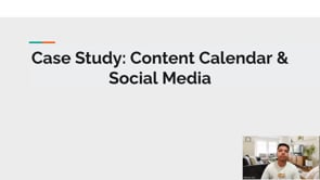 Case Study: Content Calendar & Social Media