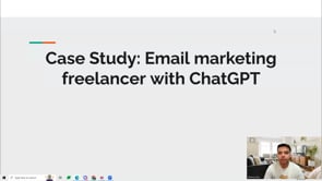 Video thumbnail: Case Study: Email marketing freelancer with ChatGPT
