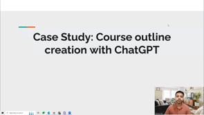 Video thumbnail: Case Study: Course outline creation with ChatGPT