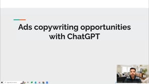 Video thumbnail: Ads copywriting opportunities with ChatGPT