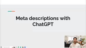 Video thumbnail: Meta descriptions with ChatGPT