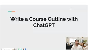 Video thumbnail: Write an Online Course Outline