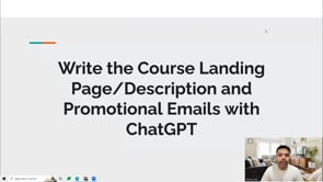 Video thumbnail: Write a Course Promo Video Script & Launch Email