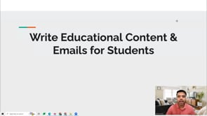 Video thumbnail: Write Educational Content & Emails for Students