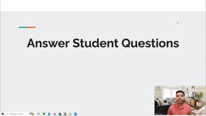 Video thumbnail: Answer Student Questions
