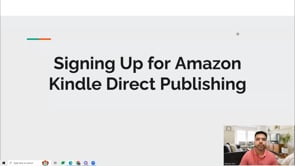 Video thumbnail: Signing Up for Amazon Kindle Direct Publishing 