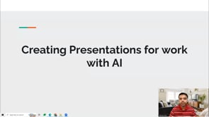 Video thumbnail: Creating Presentations for work with AI