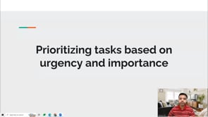 Video thumbnail: Prioritizing tasks based on urgency and importance