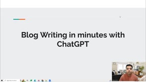 Video thumbnail: Blog Writing in minutes with ChatGPT