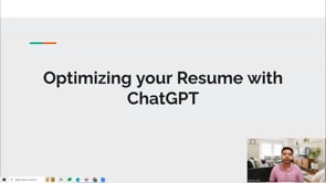 Video thumbnail: Optimizing your Resume with ChatGPT