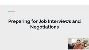 Video thumbnail: Preparing for Job Interviews and Negotiations
