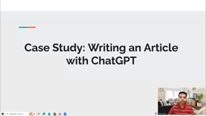 Video thumbnail: Writing an Article with ChatGPT