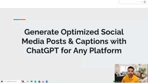 Video thumbnail: Generate Optimized Social Media Posts & Captions