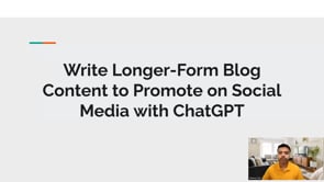 Video thumbnail: Write Longer-Form Blog Content to Promote