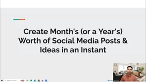 Video thumbnail: Create Month's (or a Year's) Worth of Social Media Posts