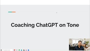 Video thumbnail: Coaching ChatGPT on Tone