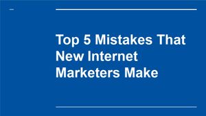 Video thumbnail: Mod. 9 - Top 5 Mistakes Made by New Internet Marketers