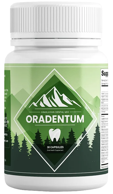 Official Oradentum bottle image from the vendor's sales materials