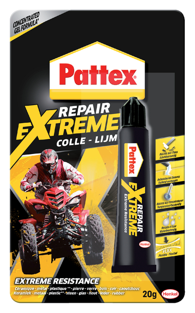 Alleslijm Pattex Repair Extreme tube 20 gram op blister