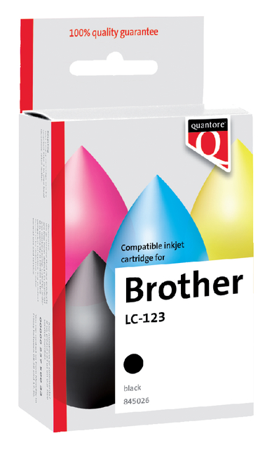 Inktcartridge Quantore alternatief tbv Brother LC-123 zwart