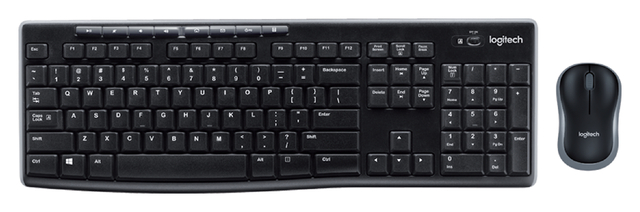 Toetsenbord Logitech MK270 Qwerty +muis zwart