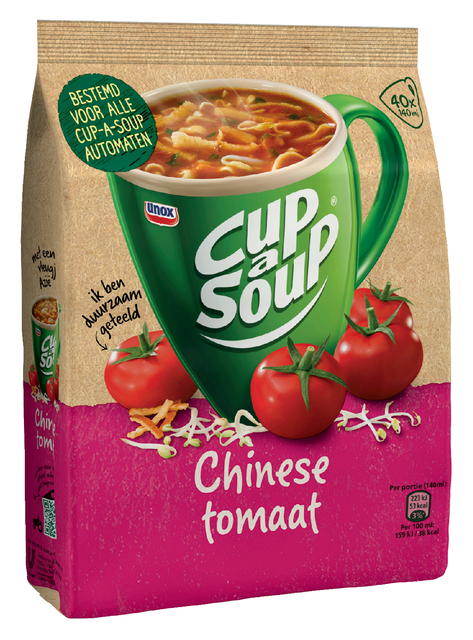 Cup-a-Soup Unox machinezak Chinese tomaat 140ml