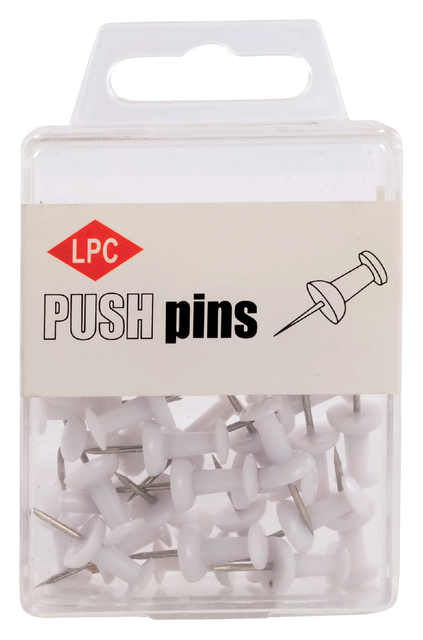 Push pins LPC 40stuks wit