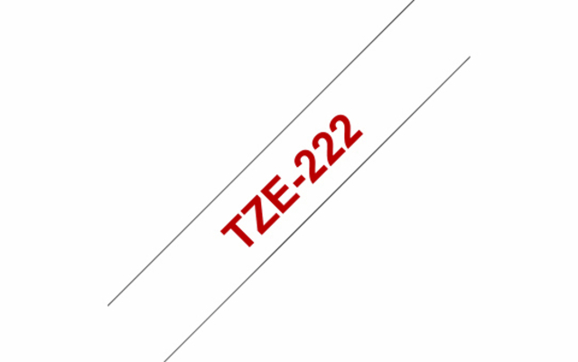 Labeltape Brother P-touch TZE-222 9mm rood op wit