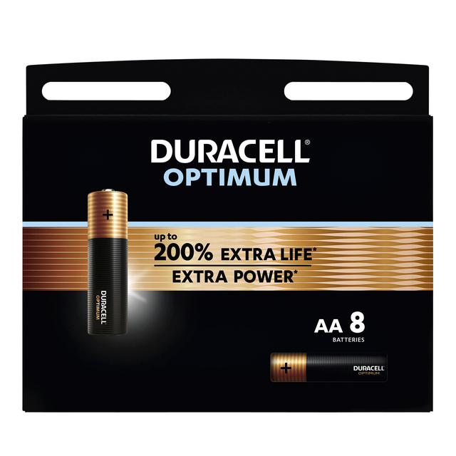 Batterij Duracell Optimum 200% 8xAA