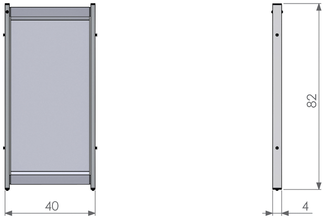 Bureauscherm Nobo modulair doorzichtig PVC 400x820mm