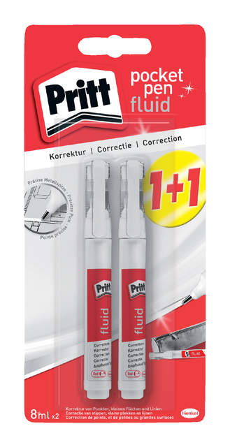 Correctiepen Pritt fluid 8ml 2 stuks op blister