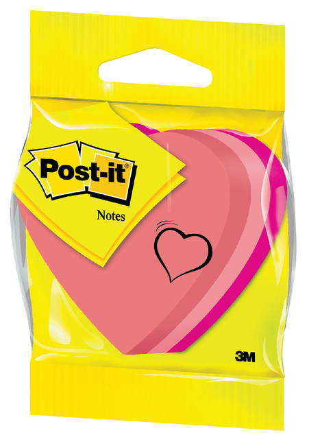 Memoblok 3M Post-it 2007 70x70mm kubus hart roze