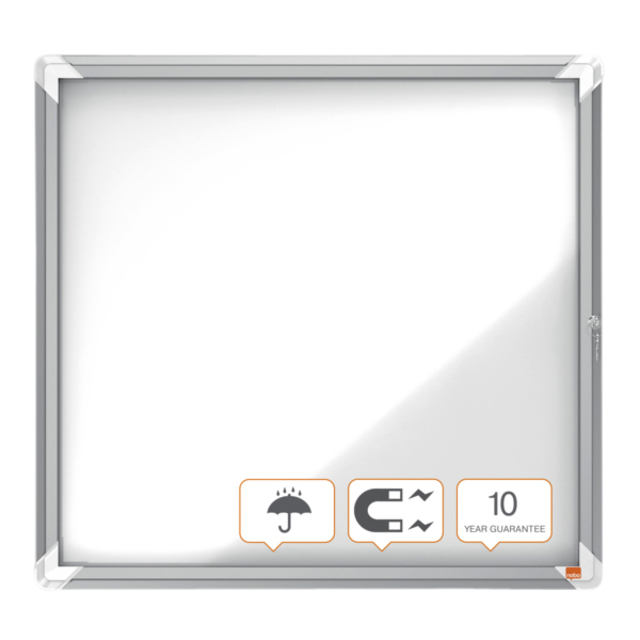 Buitenvitrine Nobo Premium Plus 6x A4 draaideur magnetisch