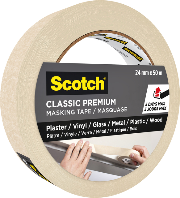 Afplaktape Scotch Premium Classic 24mmx50m beige