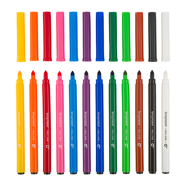 Kleurstift Bruynzeel Teens Superpoint set à 12 kleuren