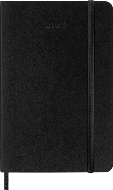 Agenda 2024 Moleskine 12M Planner Weekly 7dag/1pagina pocket 90x140mm soft cover black