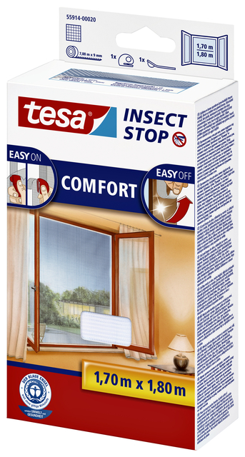 Insectenhor tesa® Insect Stop COMFORT raam 1,7x1,8m wit