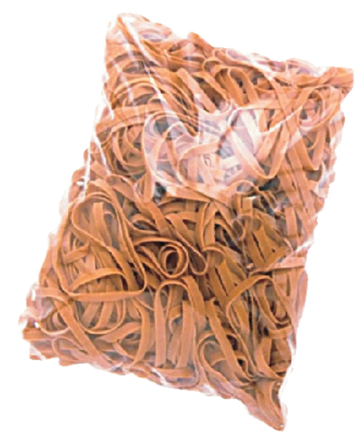 Elastiek Standard Rubber Bands 22 100x1.5mm 1kg 2660 stuks bruin