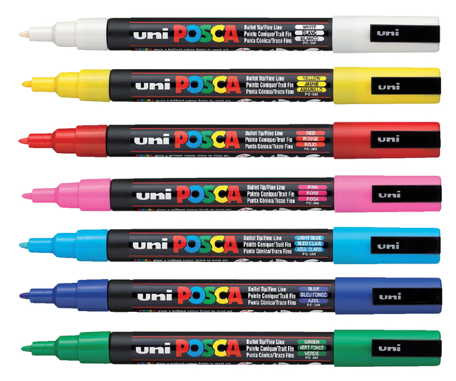 Verfstift Posca PC3M fijn geel