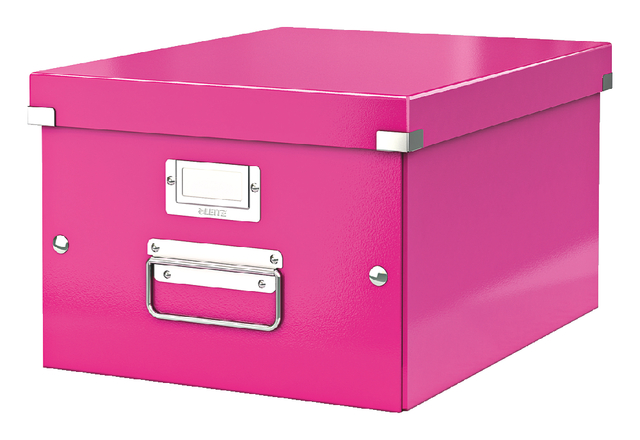 Opbergbox Leitz WOW Click & Store 281x200x370mm roze