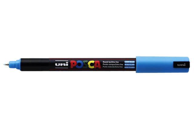 Verfstift Posca PC1MR extra fijn lichtblauw