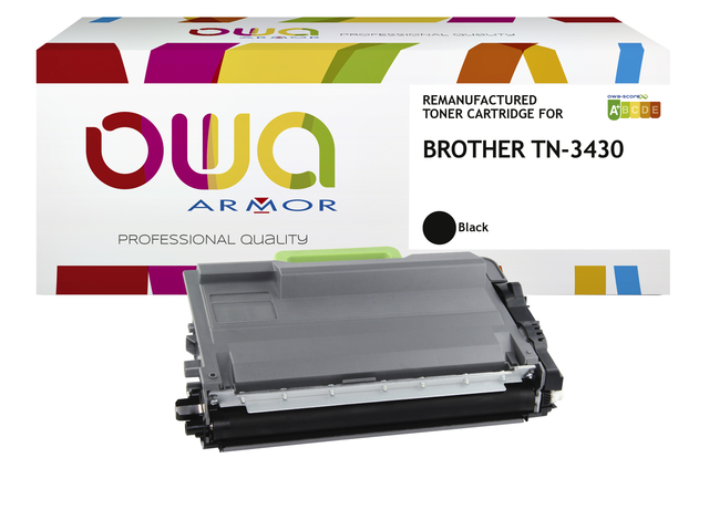 Toner OWA alternatief tbv Brother TN-3430BK zwart