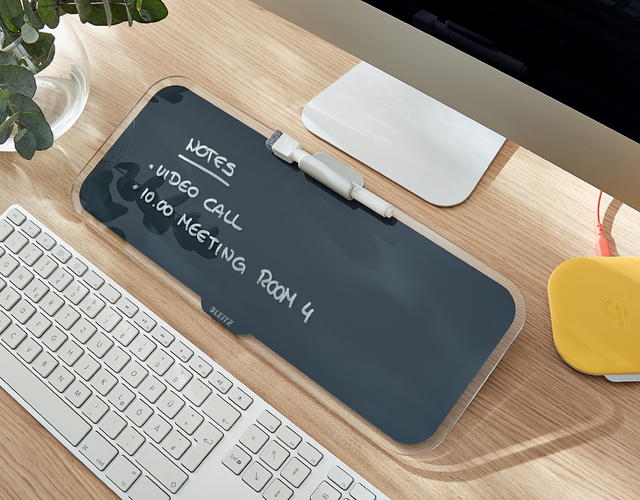 Glas Desktop Pad Leitz Cosy grijs