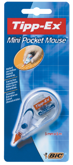 Correctieroller Tipp-ex mini pocket mouse 5mmx6m blister à 1 stuk